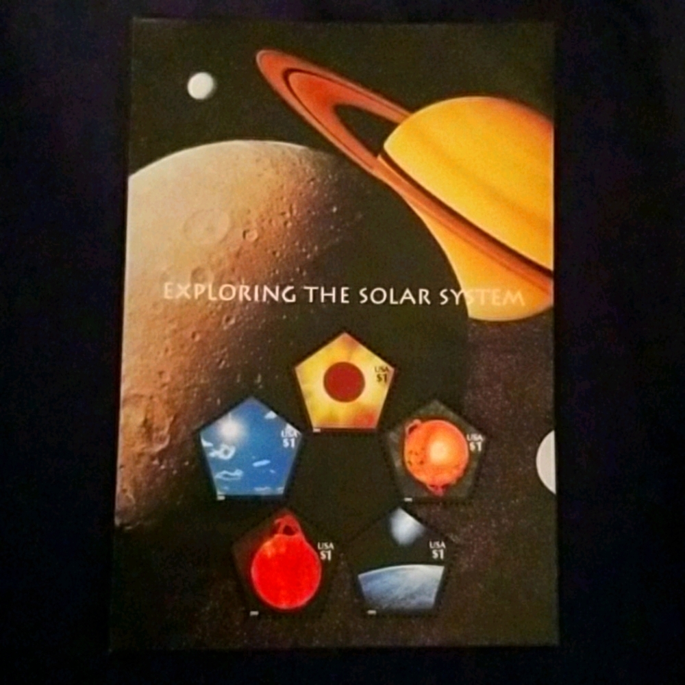 Postage stamps Exploring the solar system